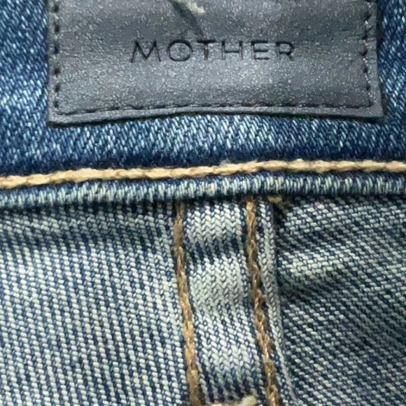 Mother The Rascal Crop Fray Jeans Mid-Rise Straight Leg Frayed Hem Denim Size 26 - Picture 5 of 10